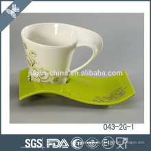Porzellan-Teeschale und Untertassengroßverkauf des neuen Entwurfs heißen Verkaufs Porzellan